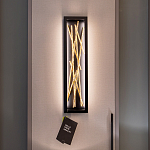 Бра в прямоугольной черной рамке с декором в виде ветвей в золотой отделке Hinkley варинант исполнения - 7 | Loft Concept в Омске