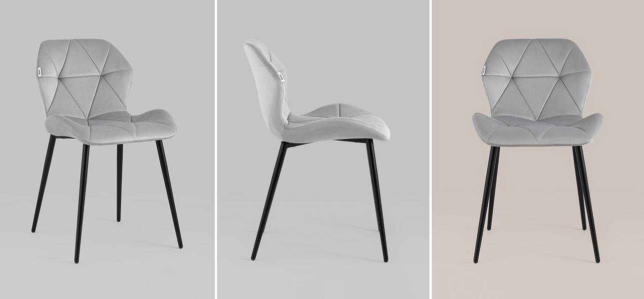 Стул Jeroen Chair II Серый Велюр Стул Jeroen Chair II Серый Велюр - Loft-Concept в Омске