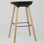 Барный стул на ножках из натурального дерева Boras Black варинант исполнения - 5 | Loft Concept в Омске