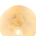 Бра с золотым круглым отражателем и открытой лампой Sun Glow Disc варинант исполнения - 5 | Loft Concept в Омске
