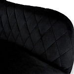 Барный стул вращающийся со спинкой и подлокотниками Douglas Rhombus Черный Велюр варинант исполнения - 3 | Loft Concept в Омске