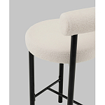 Стул полубарный Floreo букле молочный варинант исполнения - 3 | Loft Concept в Омске