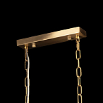 Люстра прямоугольная на цепях с прозрачными трубками и волнистым краем Nembus варинант исполнения - 12 | Loft Concept в Омске