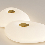 Потолочный светильник с тремя овальными матовыми плафонами TRIDalmen варинант исполнения - 2 | Loft Concept в Омске