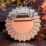 Зеркало круглое с лучами из зеркальных фацетов Silver Facet варинант исполнения - 3 | Loft Concept в Омске