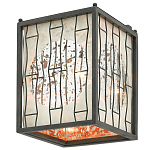 Бра с круглой зеркальной вставкой с эффектом ржавчины Stunning Radiance варинант исполнения - 3 | Loft Concept в Омске