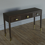 Дизайнерский Письменный стол Elsa Dreams Walnut с тремя ящиками варинант исполнения - 3 | Loft Concept в Омске