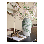 Ваза высокая с зелеными цветочными и птичьими мотивами Vase Inspired by Nature варинант исполнения - 4 | Loft Concept в Омске