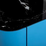 Тумба прикроватная чёрно-голубая с  ящиком Blue Cabinet варинант исполнения - 3 | Loft Concept в Омске