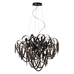 Люстра подвесная с объемной композицией из скрученных лент и металлических цепочек Atlantis Chain варинант исполнения - 4 | Loft Concept в Омске