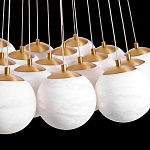 Люстра подвесная круглая с сферическими плафонами из натурального камня Glowing Spheres варинант исполнения - 3 | Loft Concept в Омске