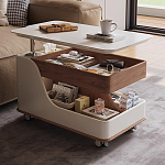 Журнальный столик передвижной с подъемной столешницей Table Trolley варинант исполнения - 6 | Loft Concept в Омске