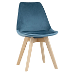 Стул с мягким велюровым сиденьем Arvika Blue варинант исполнения - 1 | Loft Concept в Омске