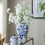 Ваза с крышкой и синим цветочным узором Blue & White Ornament  варинант исполнения - 7 | Loft Concept в Омске