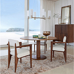 Кресло обеденное Alcove White Boucle из массива ореха варинант исполнения - 10 | Loft Concept в Омске