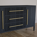 Буфет Primo с тремя ящиками и двумя фасадами Черный дуб варинант исполнения - 3 | Loft Concept в Омске