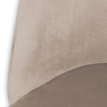 Барный стул со спинкой и металлической подставкой на 4-х деревянных ножках Бежевый Велюр Vendramin Chair варинант исполнения - 3 | Loft Concept в Омске