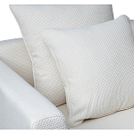 Дизайнерское кресло мягкое с обивкой из рогожки кремового цвета Decoration of Everything варинант исполнения - 2 | Loft Concept в Омске