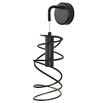 Бра светодиодное из металла со спиральным декоративным элементом черное Metal Spiral варинант исполнения - 1 | Loft Concept в Омске