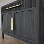 Буфет Primo с двумя ящиками и двумя фасадами Черный дуб варинант исполнения - 6 | Loft Concept в Омске