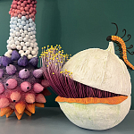 Статуэтка фантастический фрукт Exotic Tropical Fruit orange and white 67 варинант исполнения - 1 | Loft Concept в Омске