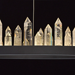 Люстра с двумя кольцами черного цвета с хрустальными элементами QUARTZ CRYSTAL варинант исполнения - 7 | Loft Concept в Омске