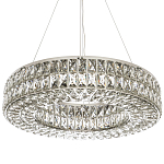 Круглая люстра с хрустальным декором Langlais Crystal Chrome Chandelier варинант исполнения - 1 | Loft Concept в Омске