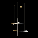 Люстра с 6-ю  пересекающимися цилиндрическими плафонами на тонких тросах Trumpet tube варинант исполнения - 5 | Loft Concept в Омске