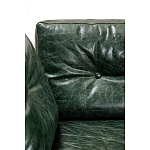 Диван Лофт Натуральная Винтажная кожа Зеленый Two Seat Encounter Leather Sofa варинант исполнения - 4 | Loft Concept в Омске