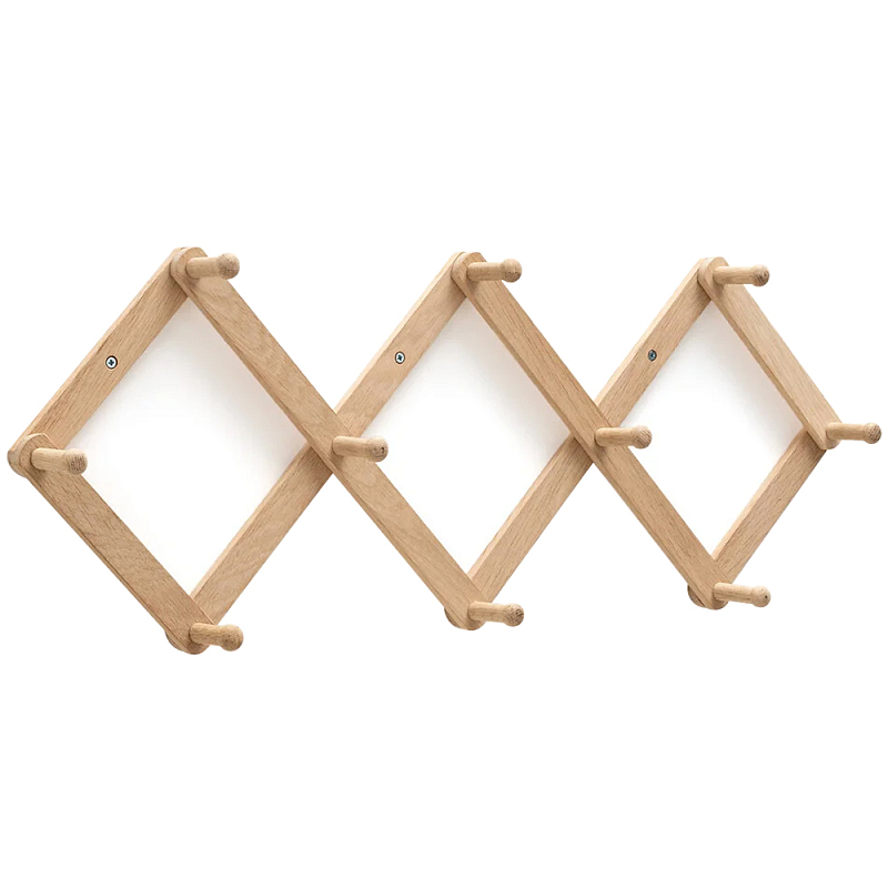 Настенная деревянная раздвижная вешалка Larson Wood Hanger Древесина Настенная деревянная раздвижная вешалка Larson Wood Hanger Древесина в Омске | Loft Concept