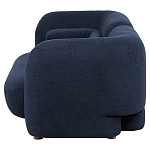 Дизайнерский двухместный диван с мягкими спинкой и подлокотниками синий Madelaine Sofa Blue варинант исполнения - 6 | Loft Concept в Омске