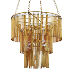 Люстра трёхъярусная золотого цвета Metal Tentacles варинант исполнения - 1 | Loft Concept в Омске