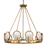 Люстра круглая с прозрачными рельефными плафонами Crystal Prism варинант исполнения - 1 | Loft Concept в Омске