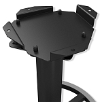 Барный стул вращающийся со спинкой и подлокотниками Douglas Rhombus Синий Велюр варинант исполнения - 5 | Loft Concept в Омске