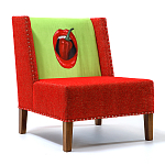 FUN Armchair "Chili Pepper" Red Дизайнерское кресло с цветным принтом варинант исполнения - 2 | Loft Concept в Омске
