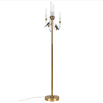 Торшер с 2-мя фигурками птиц на изогнутых прозрачных трубках Ganthea варинант исполнения - 4 | Loft Concept в Омске