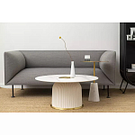 Кофейный столик с круглой столешницей на белом мраморном основании Original Foundation варинант исполнения - 2 | Loft Concept в Омске