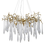 Люстра подвесная с прозрачными подвесками в форме капель Droplet Chandelier варинант исполнения - 1 | Loft Concept в Омске