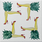 Плитка дизайнерская с рисунком Пина Колада варинант исполнения - 2 | Loft Concept в Омске