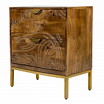 Прикроватная тумба с фактурным фасадом Termite варинант исполнения - 3 | Loft Concept в Омске