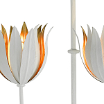 Люстра белая прямоугольная с абажурами в виде цветков тюльпана White Tulips варинант исполнения - 1 | Loft Concept в Омске