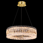 Люстра подвесная круглая из прозрачного хрусталя с золотым корпусом Selfsufficient варинант исполнения - 1 | Loft Concept в Омске