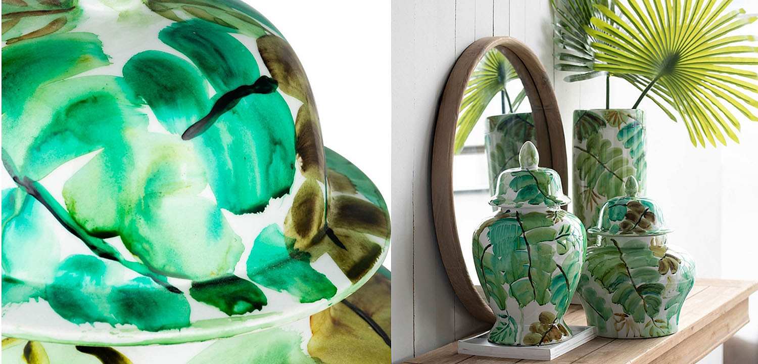 Ваза Vase Green Leaves II Ваза Vase Green Leaves II - Loft-Concept в Омске