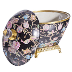 Шкатулка черного цвета с цветочной росписью Eden Garden варинант исполнения - 2 | Loft Concept в Омске