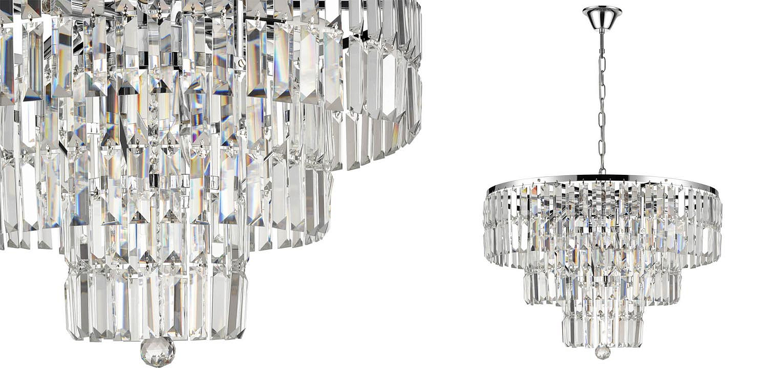 Люстра 1920s Odeon Chandelier chrome 60 Люстра 1920s Odeon Chandelier chrome 60 - Loft-Concept в Омске