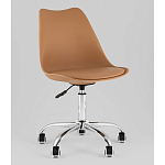 Офисный стул на металлическом основании EGGERY Brown пластик варинант исполнения - 1 | Loft Concept в Омске