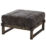 Пуф Duncan винтажная черная кожа  варинант исполнения - 2 | Loft Concept в Омске