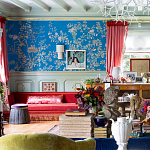 Обои ручная роспись Houghton Canton Blue варинант исполнения - 4 | Loft Concept в Омске