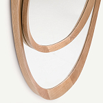 Ассиметричное зеркало в дубовой раме Infinity Symbol варинант исполнения - 3 | Loft Concept в Омске