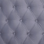 Кровать двуспальная серая с основанием из массива дерева с мягким изголовьем Velour Beds варинант исполнения - 4 | Loft Concept в Омске